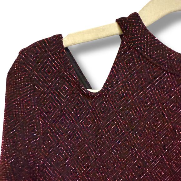 Sparkly Red and Black Halter Neck Top by No Boundaries – Size M (7-9) - Picture 3 of 7